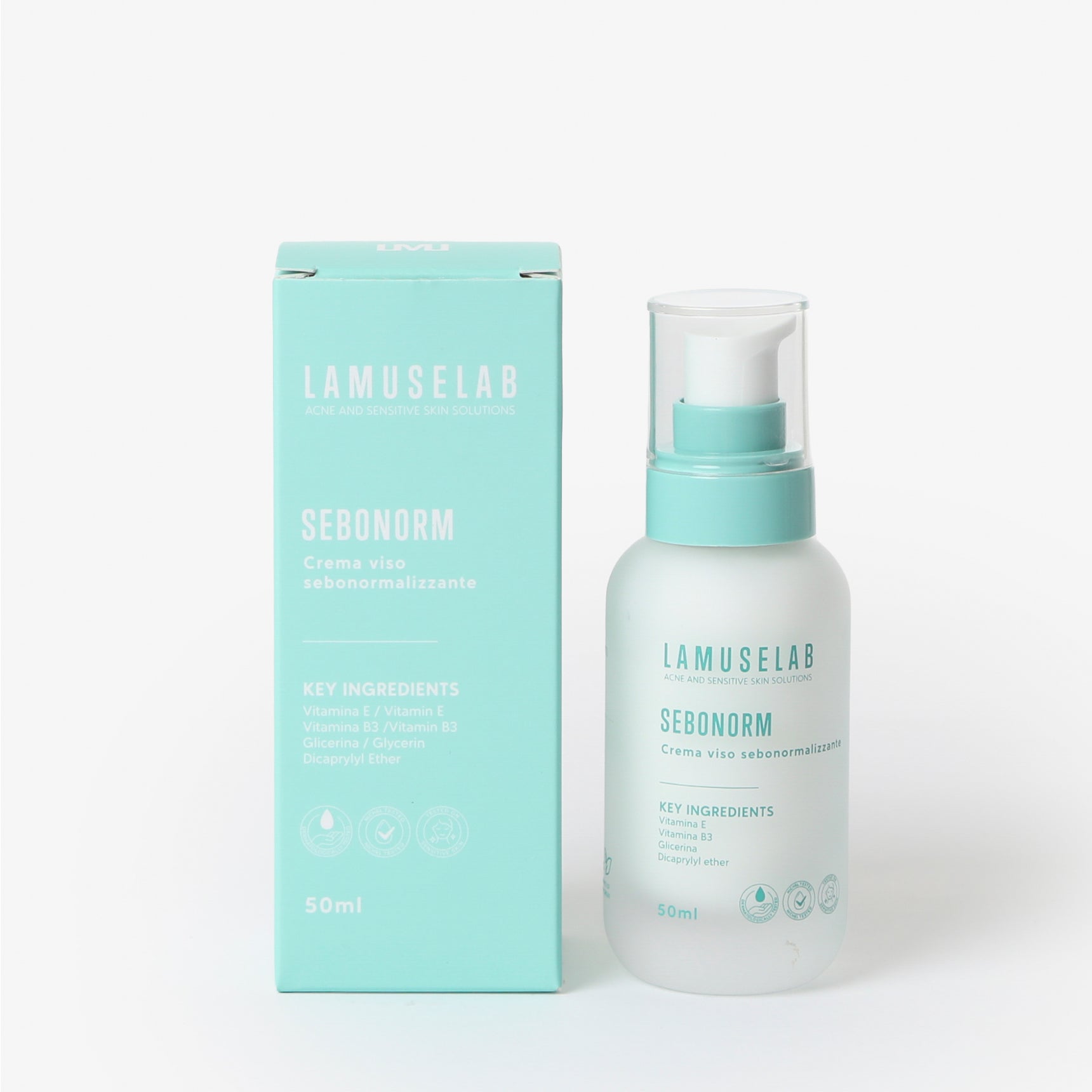 Sebonorm: crema seboregolatrice viso anti imperfezioni 50ml - LaMuseLab