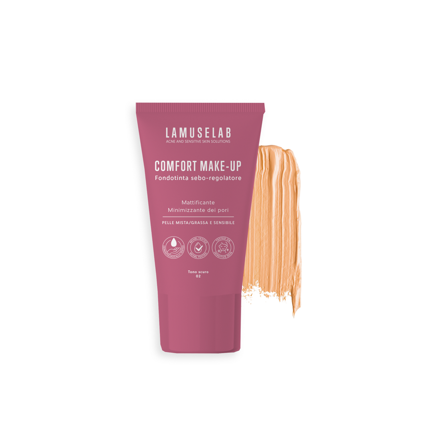 COMFORT MAKE-UP - FONDOTINTA SCURO SEBO-REGOLATORE PER PELLE MISTA/GRASSA E SENSIBILE 30 ml