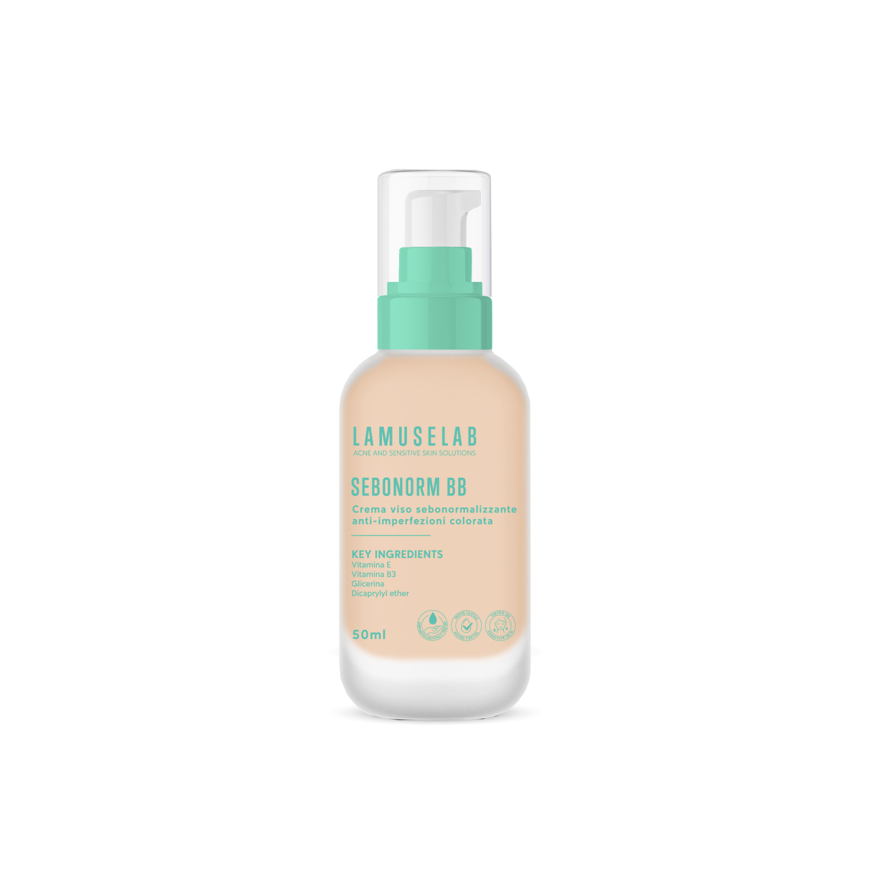 Sebonorm BB Crema da giorno Sebonormalizzante Viso Anti Imperfezioni Colorata 50 ml - LaMuseLab
